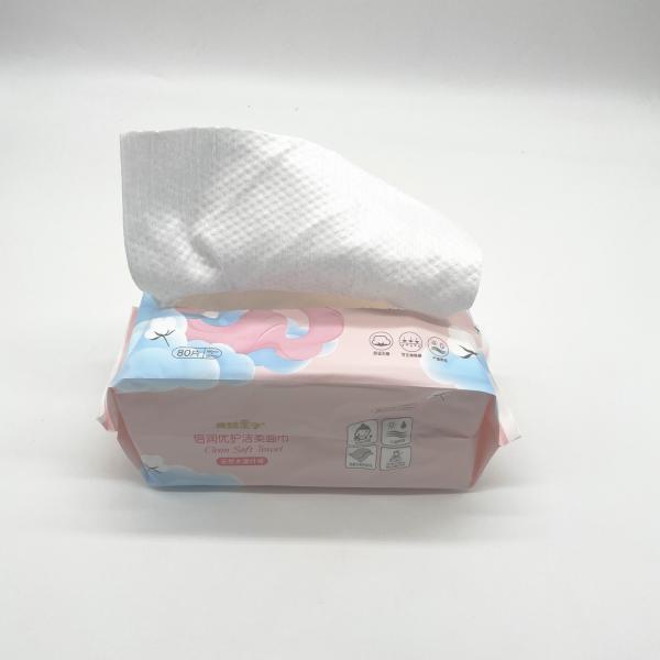 Cosmetic 100% Cotton Towel Disposable Face Towel Makeup Dry Wipes 80pcs