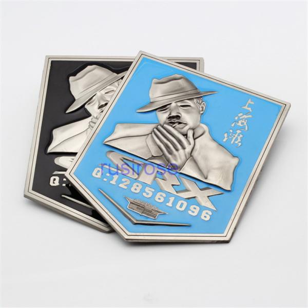 Personalized 3D stereo metal car standard, the back can be equipped with 3M adhesive or screw, car club logo LOGO custom