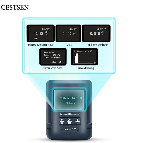 GM-100 Personal Dosimeter Nuclear Radiation Detection Devices CE CMA Approval