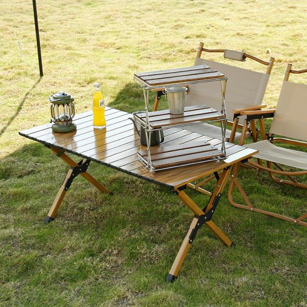 Aluminum Roll Up Camping Table 30kg Capacity 5.5kg Weight