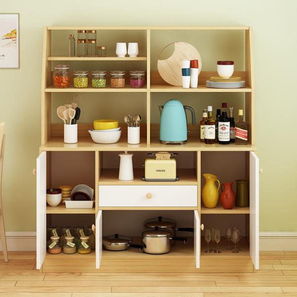 Detachable Solid 1.2m Height Wooden Storage Shelves For Kitchen