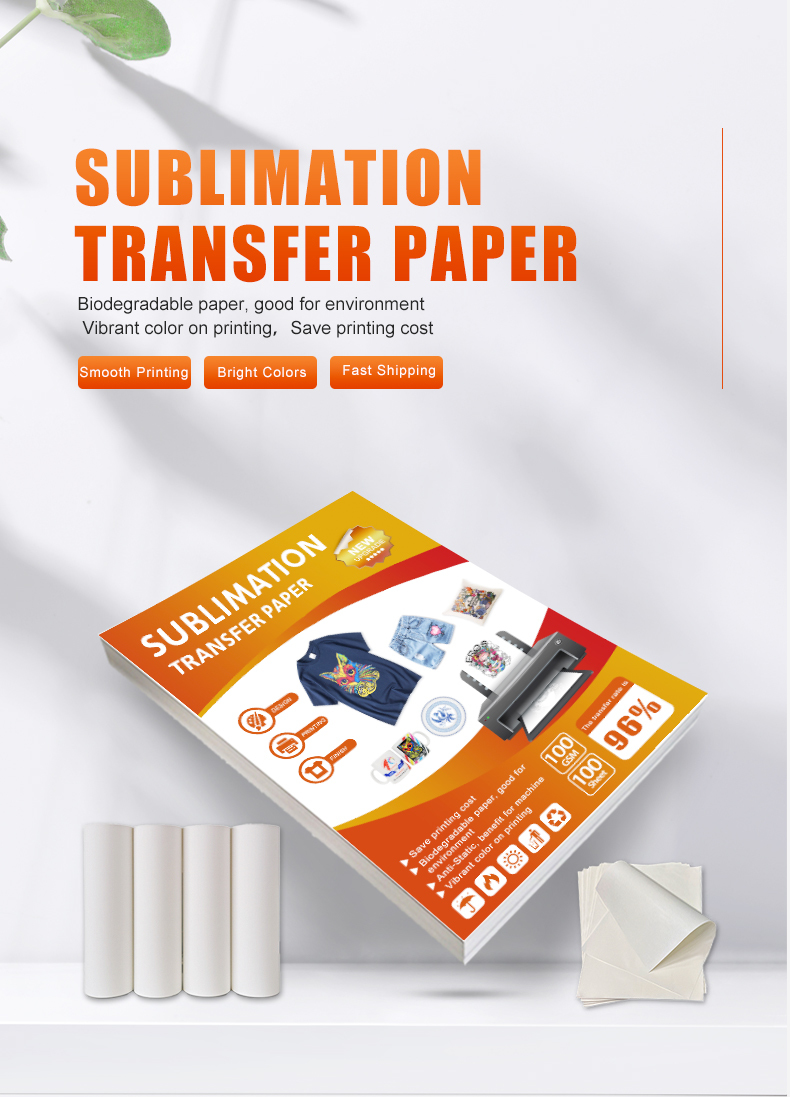 Fcolor Premium Sublimation Paper Vibrant Color Transfer for Polyester and Coated Surfaces