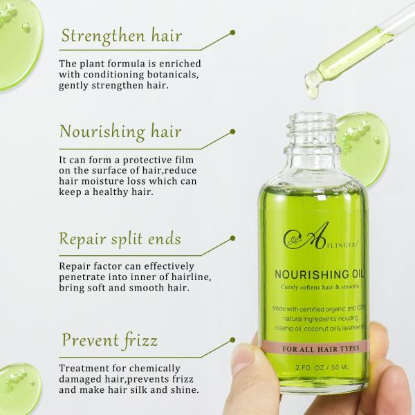 Private Label Moisturizing Nourishing Hair Oil Natural Rosmary Oil Castor Seed Oil Ginger Root Oil Jojoba Seed Oil Massa