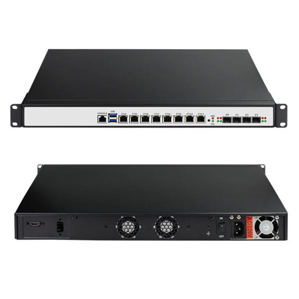 Firewall Industrial Mini PC 8 Gigabit LAN 4 Ports 10G SFP Fiber Optical Support PFsense