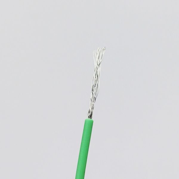 20AWG PFA Insulated Tinned Copper Cable Green