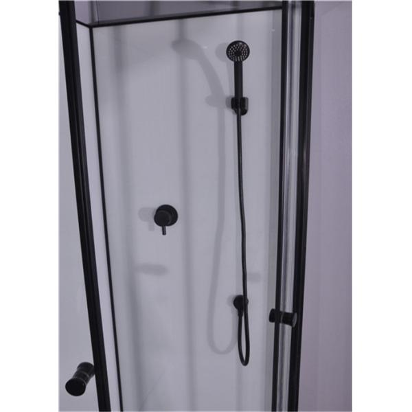 900*900*2150mm Black Aluminium Alloy Frame Toughened Glass Shower Cabin