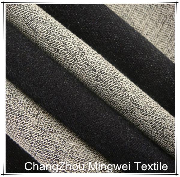 100%cotton indigo french terry fabric/knit denim for jeans