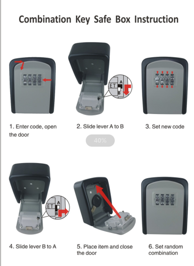 High Quality Rarlux R10 4 Digits Wall Mounted Password Protected Aluminum Alloy Multi-color Secure Box Holder Portable Safe Key