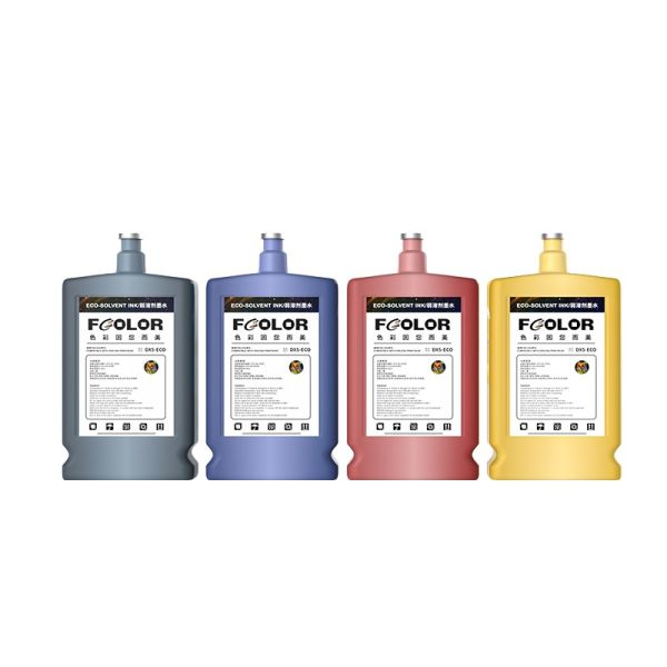 FCOLOR 1000ml Digital Printer Ink DX5 Eco Solvent Ink for Mimaki Galaxy Printer