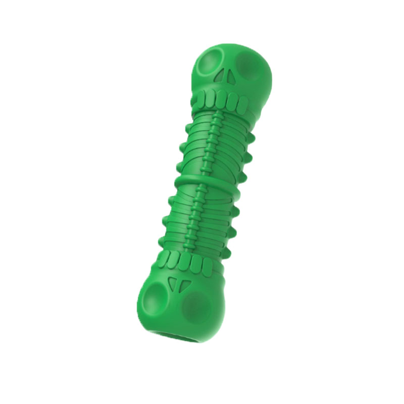 Natural Rubber Dog Bone Toy Silicone Bone Shaped Pet Teething Stick Chew Toy Teeth Cleaning Dental Care Puppy Supplies