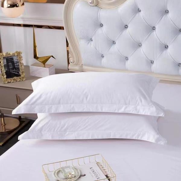 Hotel'S Bedding Collection With Luxurious White Cotton Satin Pillowcase