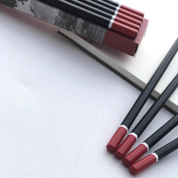 Art supplies wooden black 5B sketch pencil set