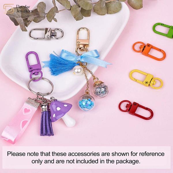 Красочный металлический триггерный карабин для сумок Diy Charms Keychain Zipper Pulls