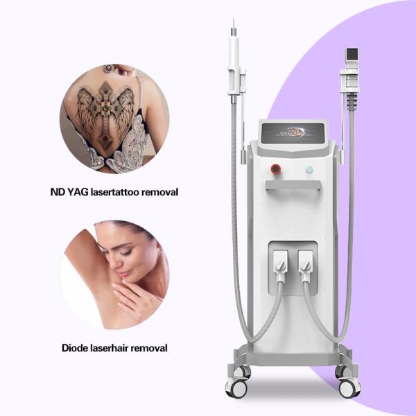2In1 808 Diode Laser Hair Removal And Pico Nd Yag Laser Picosecond Picolaser Tattoo Remover Machine
