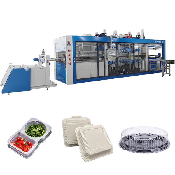 3 Station Pressure Plastic Thermoforming Machine Multifunction Hot Forming Machine