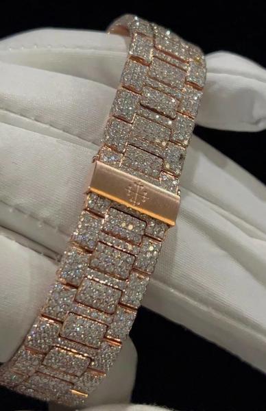 Steel Body Full Iced Out Moissanite Diamond Watch Wrist Watch Handmade