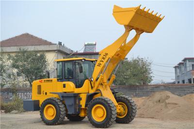 Carregador amarelo da roda da parte frontal do controle do manche com o 3000kg de acoplamento rápido