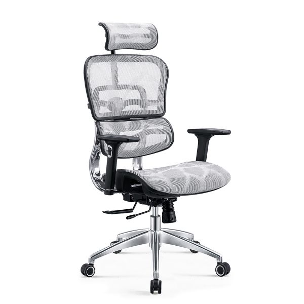 Aluminium Full Mesh Ergonomic Office Chair Revolving For Boss