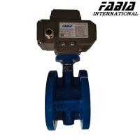 DN50 válvula de borboleta industrial de flange elétrica de aço carbono