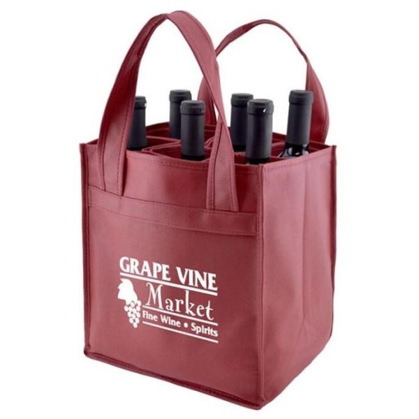 Custom Promotional wine shopping tote fabric polypropylene laminated non woven bag, Manufacturer of pp lamination non wo
