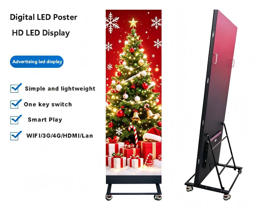 New LED poster display/ultra light poster LED screen