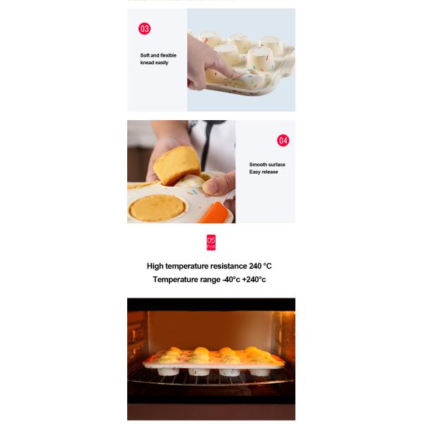 УПРАВЛЕНИЕ ПО САНИТАРНОМУ НАДЗОРУ ЗА КАЧЕСТВОМ ПИЩЕВЫХ ПРОДУКТОВ И МЕДИКАМЕНТОВ одобрило красочный лоток булочки силикона 12 полостей