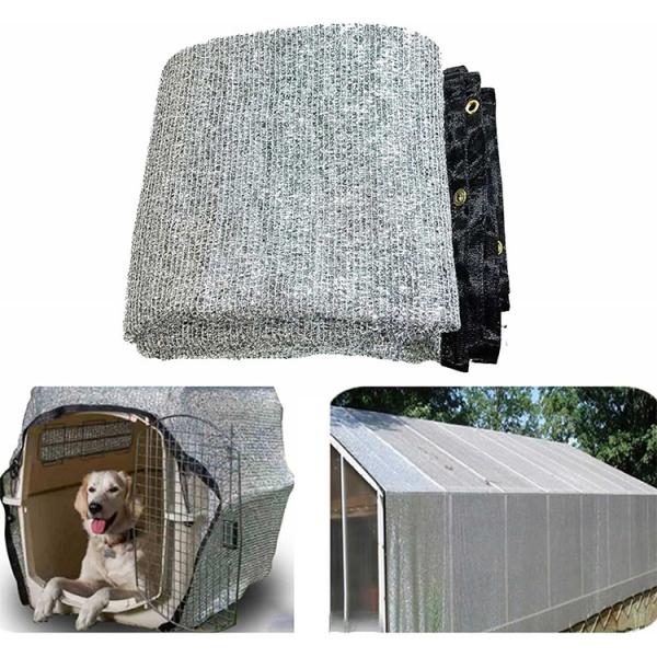 Agricultural Uv Shade Netting HDPE Aluminum Foil Net Factory Customized Gromment Silver Eyelet Black Buckle Nursery