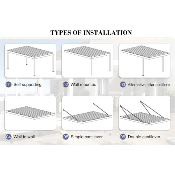 Luxury Patio Automatic Smart Cover Louver Roof System Waterproof Garden Aluminium Outdoor Motorized Pergolas