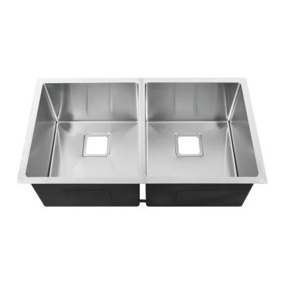Upc Double Bowl Stainless Steel Kitchen Sink Above Counter Installation / Double Stainless Steel Kitchen Sink