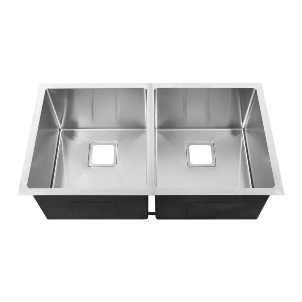Durable Undermount Stainless Steel Kitchen Sink With Pretty Square Drain Hole