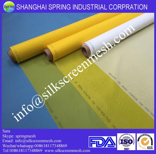 where to buy silk screen mesh 43T white/yellow plain weave bolting cloth