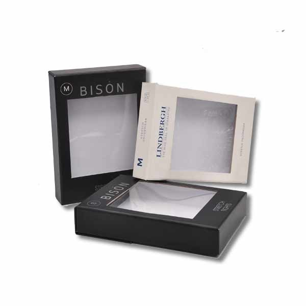 250gsm White Card Paper Mens Underwear Packaging Box With PVC Window