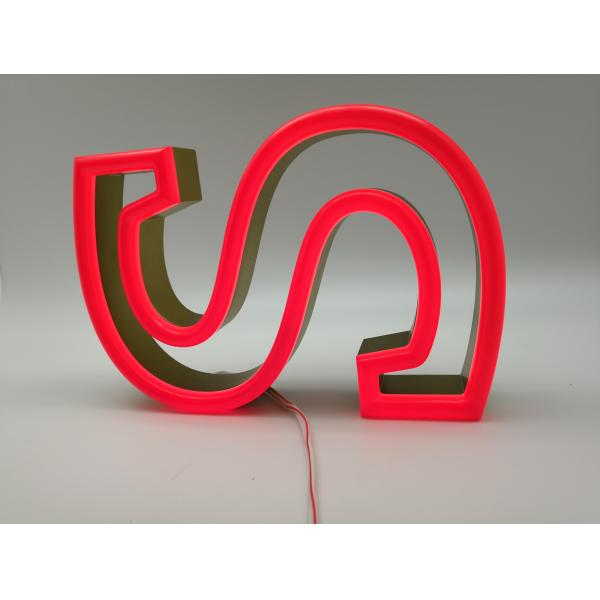 Orange 23mm Neon Rope Light Sign / Aluminum Custom Logo Neon Sign