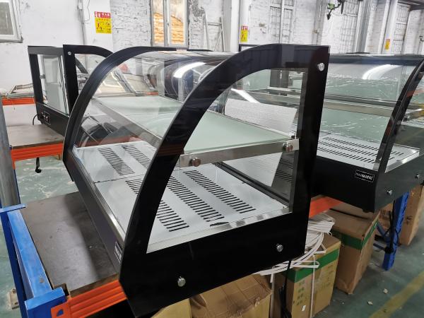 Curved Glass Showcase Electric Industrial Restaurant Snack Shop 2 Layers Hot Food Display Warmer