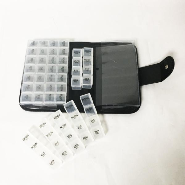 Grande lembrete do fechamento de With Alarm And do organizador do distribuidor do comprimido medicina semanal de 7 dias