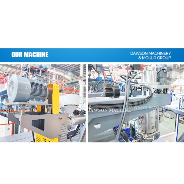 4 Screw Heating Zone Plastic Blow Molding Machine HDPE Jerrycan Bottle Production Line Clamping Force 270 KN Technology