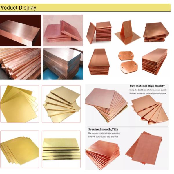 JIS H3250 ASTM B152M 99.99 Pure Copper Plate Sheet 8mm 10mm 20mm