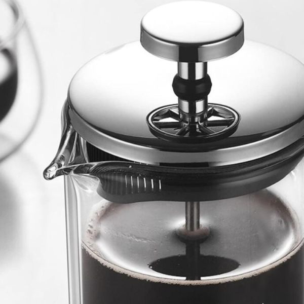 High Borosilicate Transparent Glass Jugs Coffee Milk Frother French Press Tea Maker