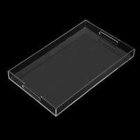 Perspex acrylique Tray With Handles de fabrication acrylique faite sur commande claire de plexiglass