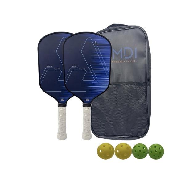 418*190*16mm Carbon Fiber Pickleball Paddle Set 2024 Arc Top Shape with Bag and Balls