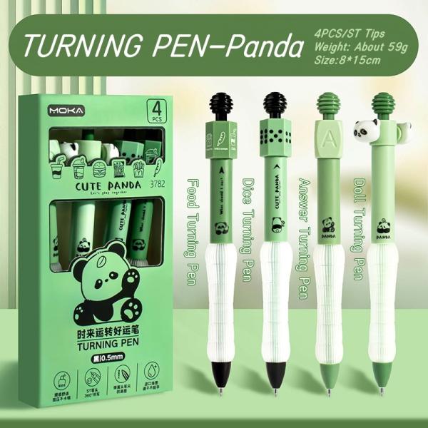 Creative Panda Rotating Gel Pen 0.5mm ST Tips Soft Grip Neutral Pen
