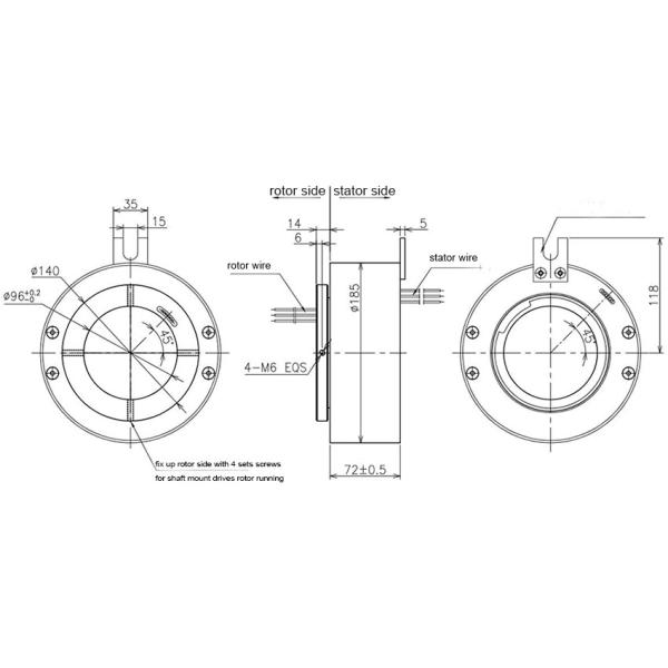 Simulador industrial apto directo eléctrico del movimiento del anillo colectando del agujero 96m m