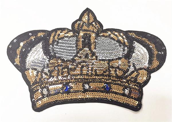 Sports Team Badge Cartoon Sequin Embroidery Patches For Cloth No Backing