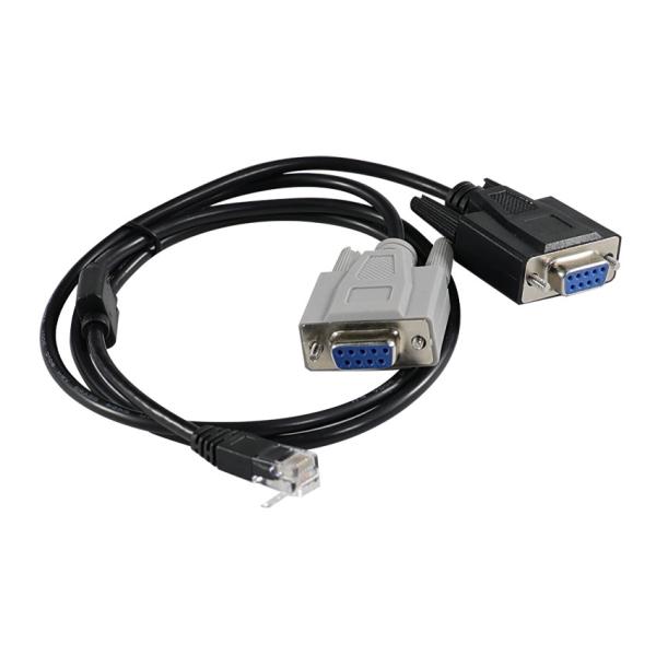 RJ45 a doble cable convertidor de serie DB9 masculino para dispositivo de comunicación de división de servidores de consola