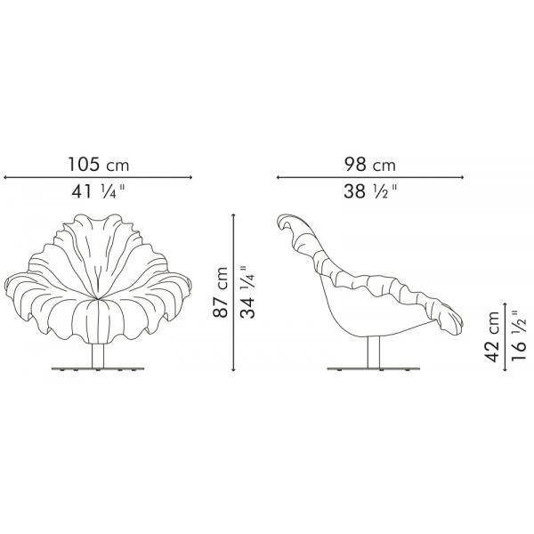High replica Colorful bloom easy chair flower shape chair bloom lounge chair in fabric modern calssic lougne chair