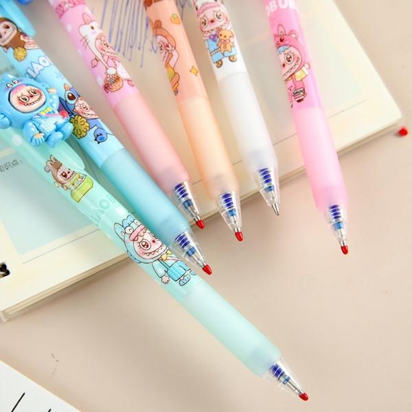 Des dessins animés Cute Papeterie Labubu Kitty Presser des stylos d'encre gel effaçables