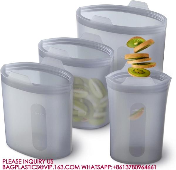Microwave Dishwasher Safe, Leak-free, Bundle Pack Bowls, Reusable Silicone Clear Bowls
