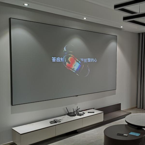 High Brightness Reflective Projector Screen 150 Inch PVC Projection Screen 16:9 For Home Cinema