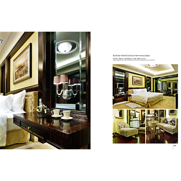 Luxury Rosewood Veneer Commercial Bedroom Modern Wood 5 Star Holiday Inn Contemporary Elegant Bedroom Set