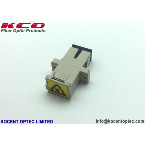 SC Multimode Beige Fiber Optical Adapter Automatic Shutter Dusty Cap Coupler OM1 OM2 OM3 OM4 OM5